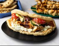 BBQ Lamb Souvlaki (pitta bread )