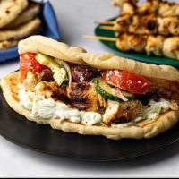 BBQ Chicken Souvlaki (Pitta bread)